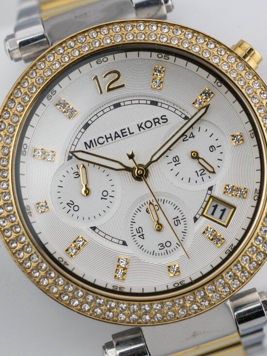 Michael Kors MK5626 Two-Tone Chrono Quartz Analog Women\'s Watch New Battery main image 5